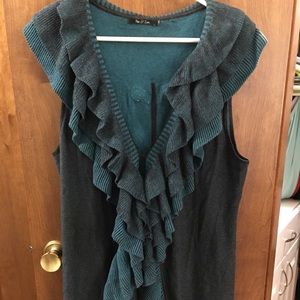 Nic + Zoe scroll work sweater duster